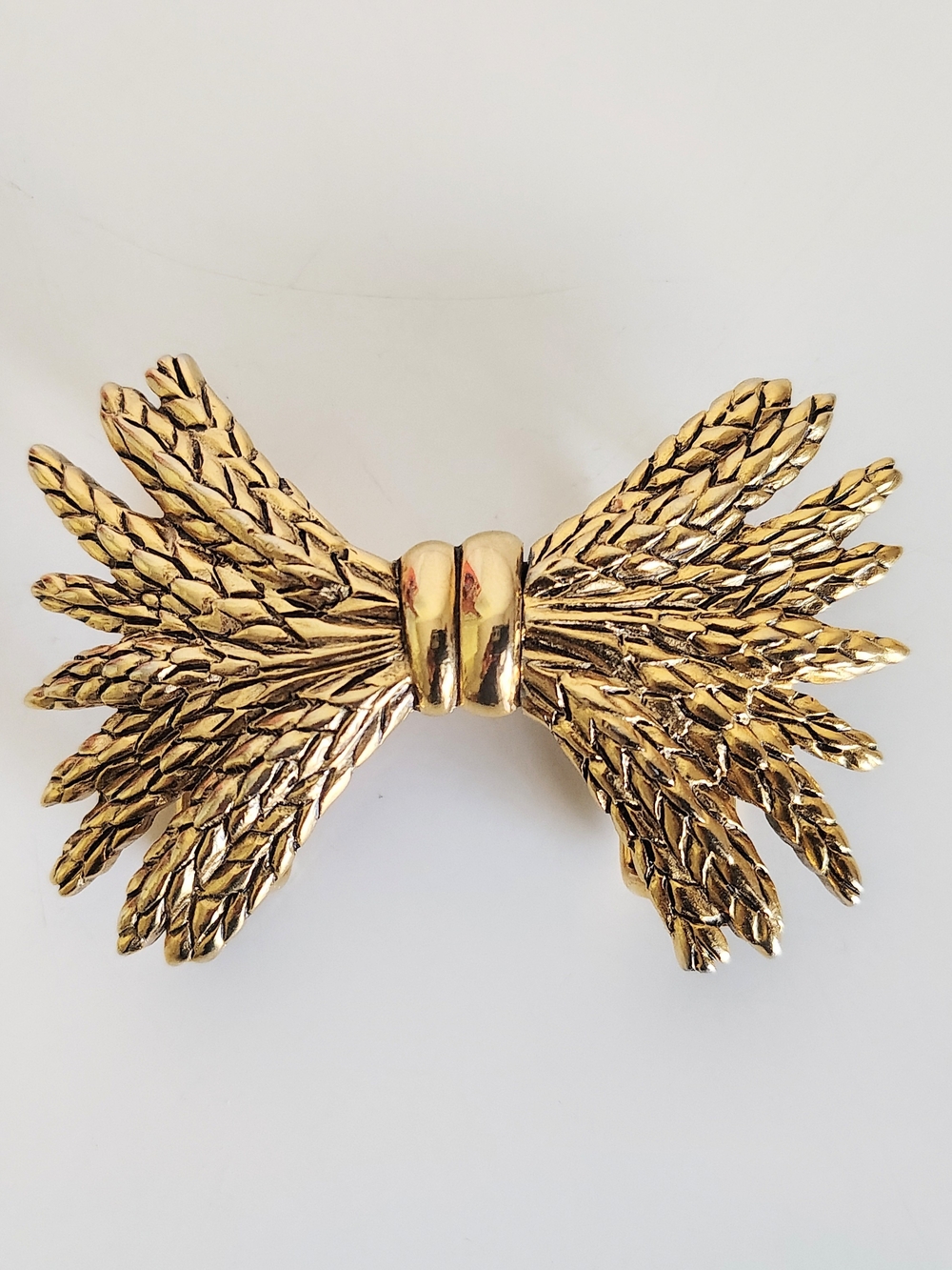Vintage Paquette Gold Wheat Sheaf Belt Buckle